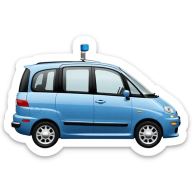 Auto fiat multipla di colore blu scuro sticker