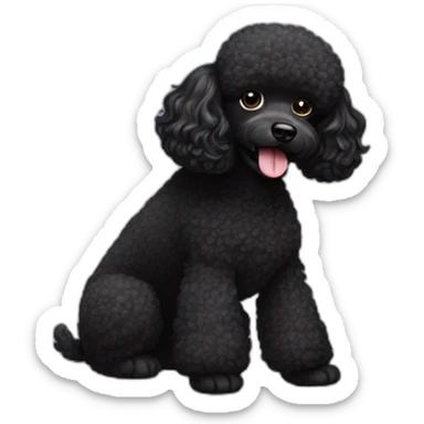 black poodle  sticker