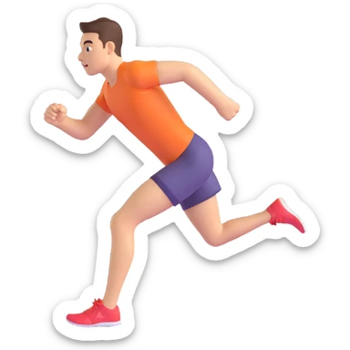 runner sprinting athletic style sticker