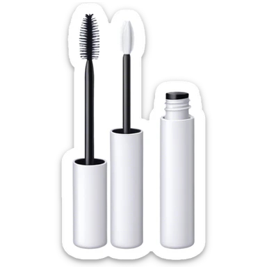 mascara in white tube sticker