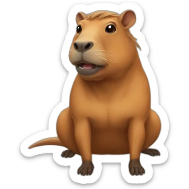 Cabybara als superheld  sticker