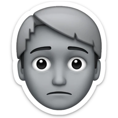 Make this emoji: 😔 but make it look like Microsoft  sticker
