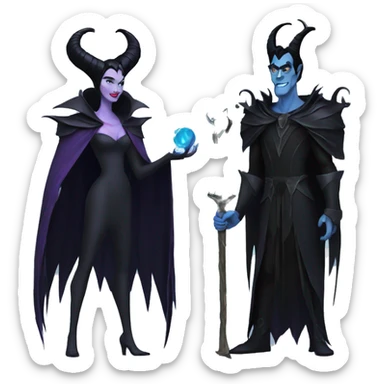 maleficent and hades sticker
