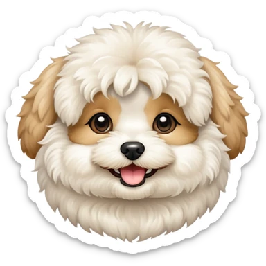 maltipoo smiling sticker