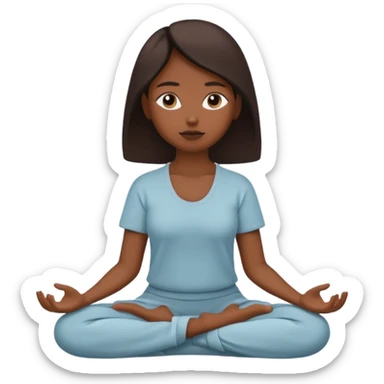 The figure of a woman in meditation (simple, abstract) sticker