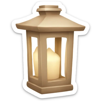 beige Christmas lantern sticker