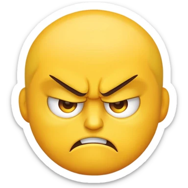 mad really annoyed basic yellow emoji  sticker