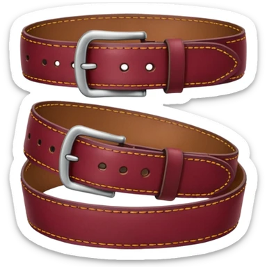 loop from burgundy belt  sticker