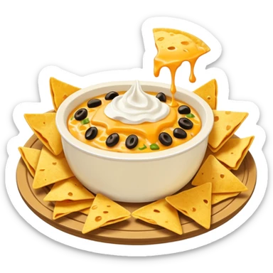 nachos with cheese dip sticker