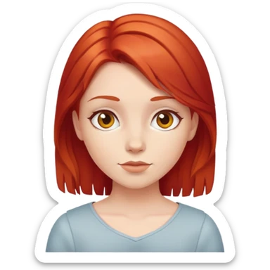 Pretty Red hair girl sticker