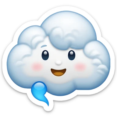 Cloud and bubble chat emoji combined ☁️💬 sticker