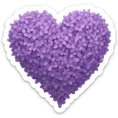 Lilac heart sticker