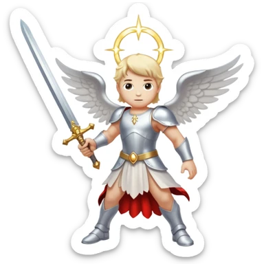 - 🛡️ Shield – symbolizing protection
- ⚔️ Sword – representing spiritual warfare
- 👼 Angel – the heavenly messenger
- ✨ Sparkles – highlighting his glory.  killing the satan sticker