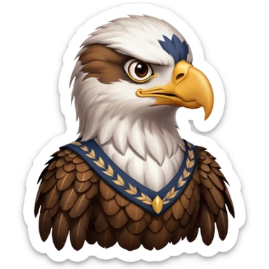 eagle with shirt sticker