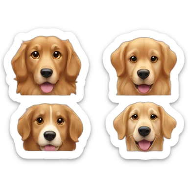 one chip, one Dale and one golden retriever dogs sticker