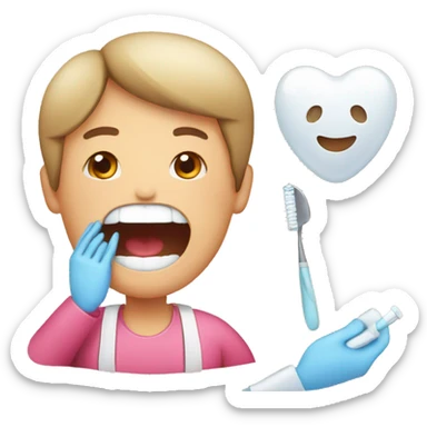 pacientes en el dentista  sticker