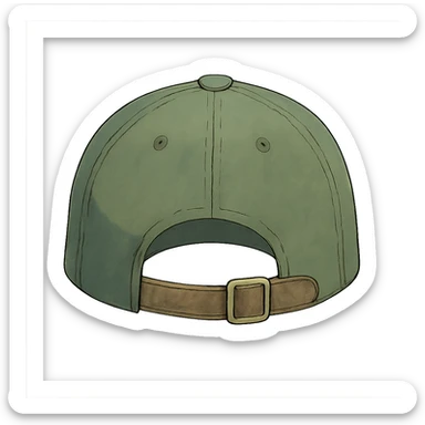 ghibli style cap with the back visible sticker