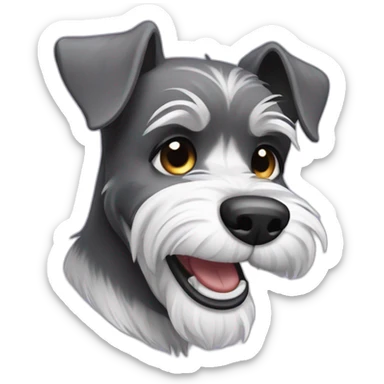 schnauzer cry laughing sticker
