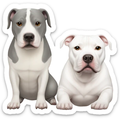 Beluga Whale plus white pitbull sticker