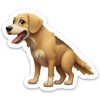 perro cazando un aguila sticker