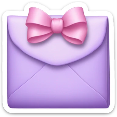 beautiful aesthetic love letter in pastel purple color with pink bow aesthetically placed  sticker