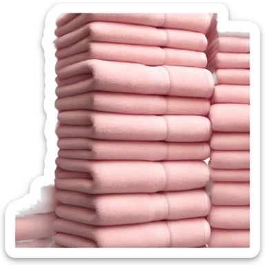 Light pink stacked towels sticker