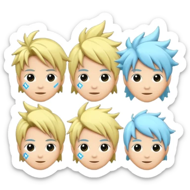 luzes japonesas roxas e ciano sticker