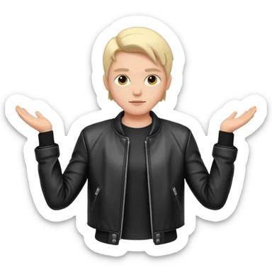 cool person shrug pose sticker