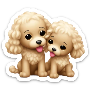 Kissing toy Pudel sticker
