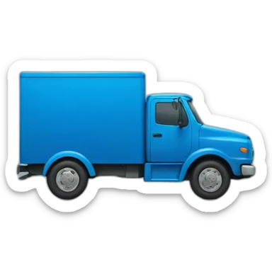 blue delivery truck sticker