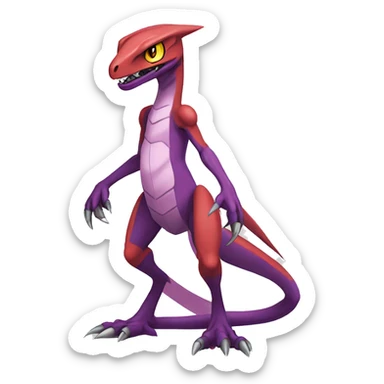  Cool Edgy Digimon-Fakemon-Raptor-Genesect-Reptile full body sticker