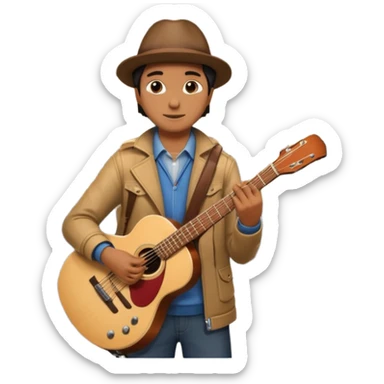 Rider with guitar-case,Metro Riders, inside metro train, no transparent, with background,full image , negative transparent, positive background. sticker