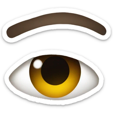 looking from the corner of the eye sticker