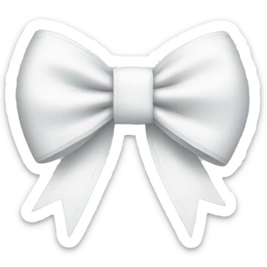 white bow  sticker