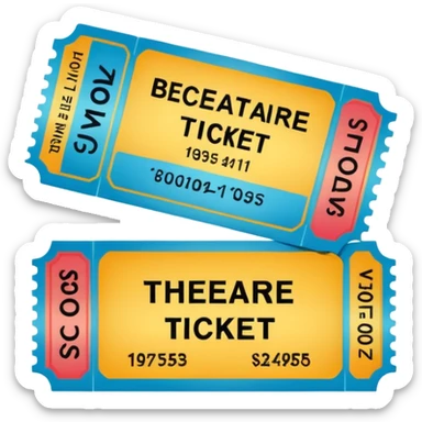 theatre ticket sticker
