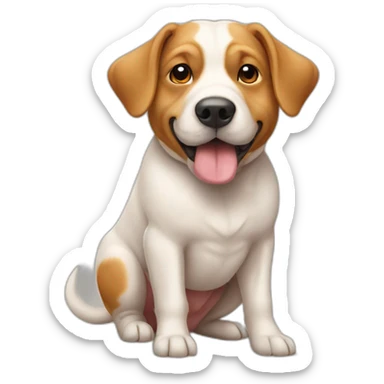 Chien croisé avec un cochon  sticker