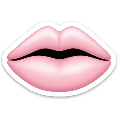 Light pink kissing lips sticker
