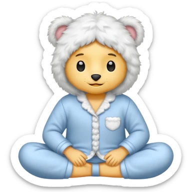 fluffy pyjamas sticker