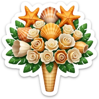Seashell bouquet  sticker