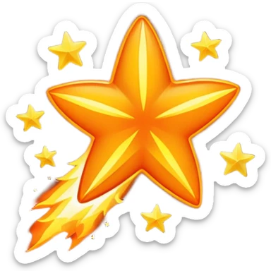 Asteriod emoji make it dalling like a shooting star sticker