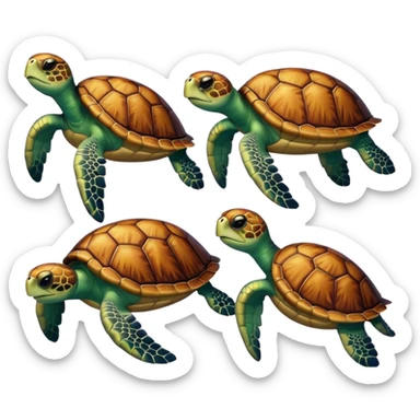 Sea turtles sticker