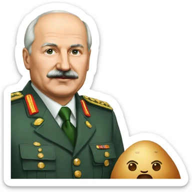 Lukashenko and potato sticker