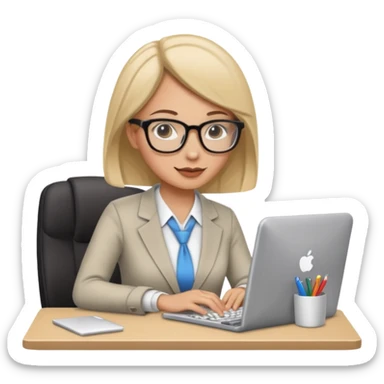 administrative assistant on computer sticker