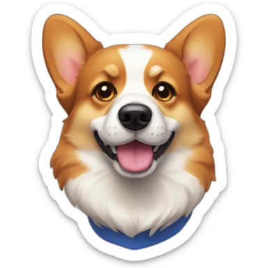 Disapproving tricolor corgi sticker