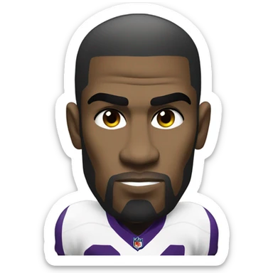 Randy moss crouching sticker