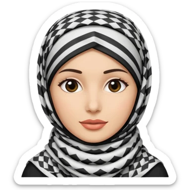 Woman in Keffiyeh sticker
