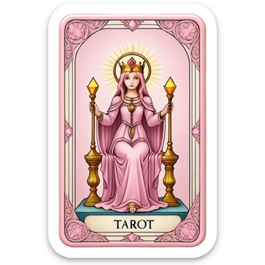 light pink tarot card deck sticker