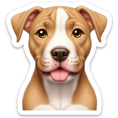 Cute light brown Pitbull puppy sticker