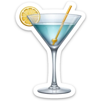 empty cocktail glass sticker