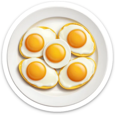 Sunny side Eggs in a plate  sticker